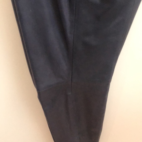 Halogen Nordstrom Navy Lambskin Leather Leggy Ankle Pant Size 6 - Picture 6 of 11